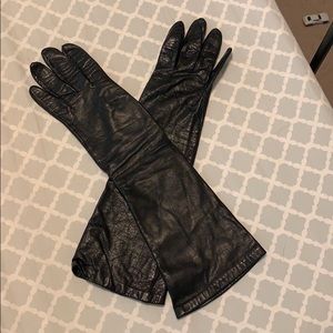 Long leather gloves